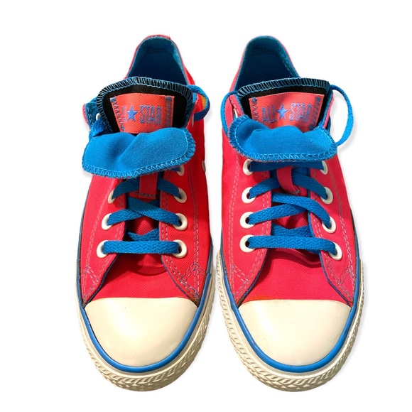Converse All Star Double Tongue Neon Pink size 7 women’s/5 Men’s - Picture 4 of 6